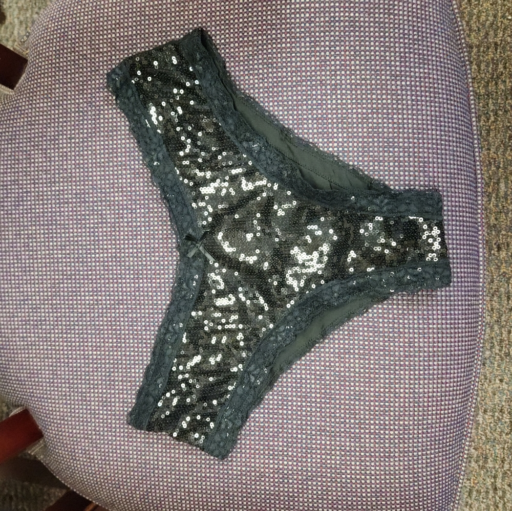 NWT Victoria's Secret Sexy little thing Black/sequins